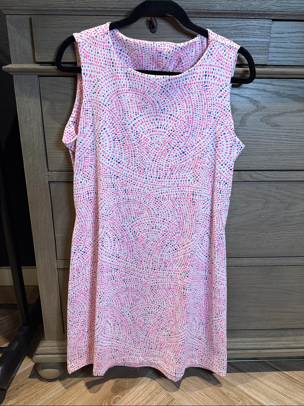 MAHI GOLD Pink & Blue Patterned Sleeveless Shift Dress